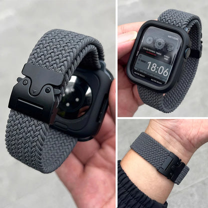 Correas de paracaídas para Apple watch 10 Band 46mm 42mm 45mm Ultra 49mm 44mm 41mm pulsera trenzada correa iWatch Series 9 8 SE 5 6 7