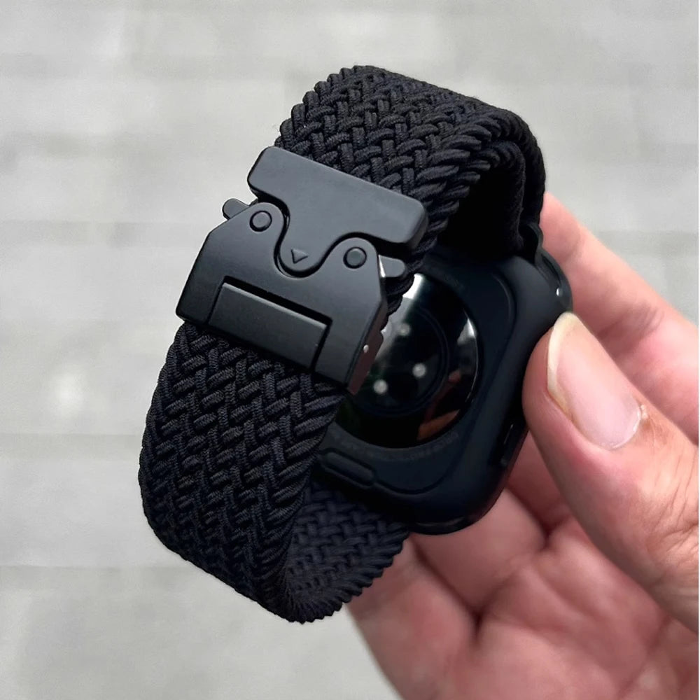 Correas de paracaídas para Apple watch 10 Band 46mm 42mm 45mm Ultra 49mm 44mm 41mm pulsera trenzada correa iWatch Series 9 8 SE 5 6 7